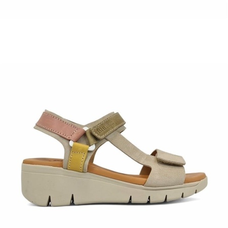Sandale din piele naturala LEONA Beige - Img 2