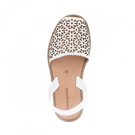 Sandale din piele naturala MINORQUINES Laser White - Img 2