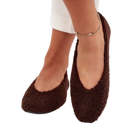 Balerini din blanita ecologica MERKA Brown - Img 2