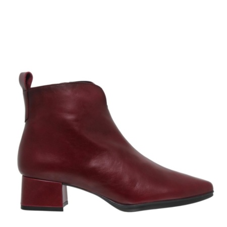Botine din piele naturala CLARA Burgundy - Img 2