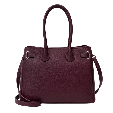 Geanta din piele naturala FLEUR Burgundy - Img 3