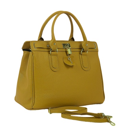 Geanta din piele naturala HELGA Yellow - Img 2