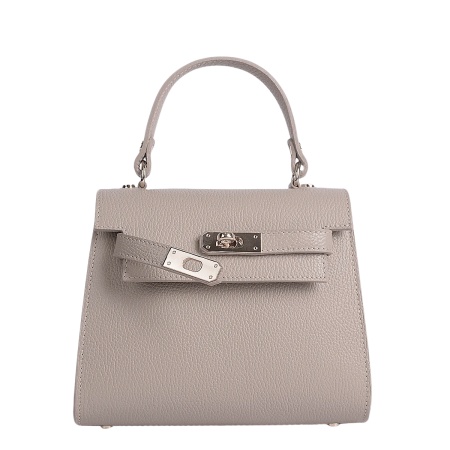 Geanta din piele naturala VENERA Beige - Img 4
