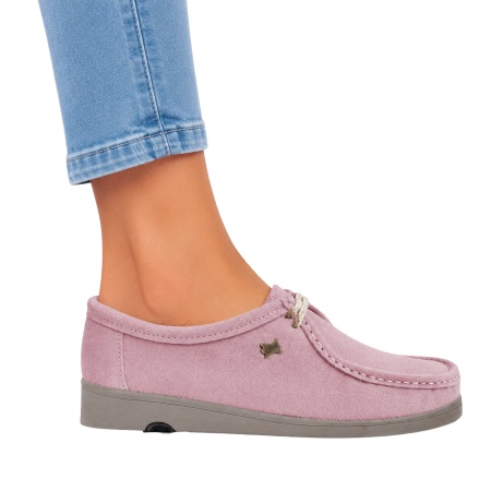 Mocasini din piele intoarsa SAFARI Roz Quartz - Img 3