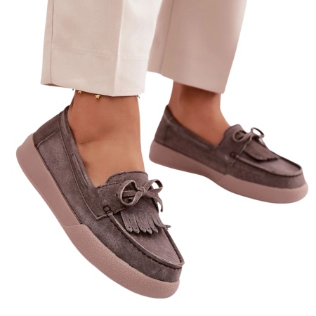 Pantofi din piele naturala VEGA Taupe - Img 2