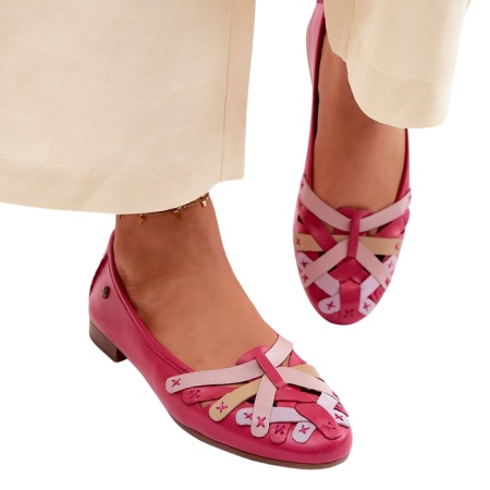 Pantofi din piele naturala ZULEMA Fucsia - Img 2