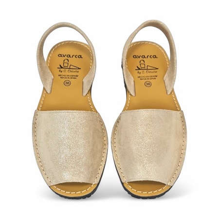 Sandale din piele AVARCA SAND BEIGE - Img 2