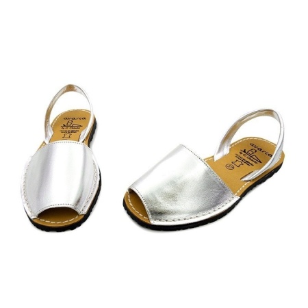 Sandale din piele naturala AVARCA SATIN Silver - Img 3