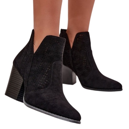 Botine din piele ecologica CARMINA Black - Img 2