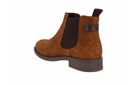 Botine din piele naturala JUANA Brown Camel - Img 3