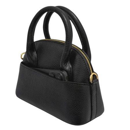 Geanta din piele naturala AGATA Black - Img 3