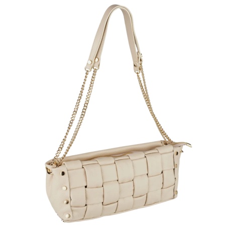 Geanta din piele naturala LILIA Beige - Img 2