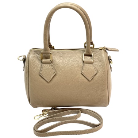 Geanta din piele naturala MAELIS Beige - Img 3
