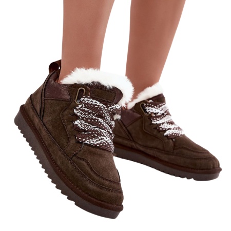 Ghete din piele naturala OLAIA Brown - Img 2
