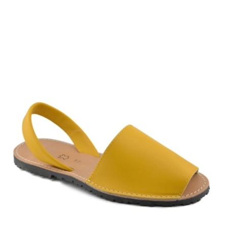 Sandale din piele naturala, AVARCA SEVILLA YELLOW - Img 2