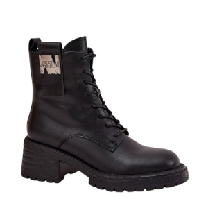 Bocanci din piele naturala VIKON Black