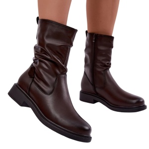 Botine din piele naturala ARIADNA Brown - Img 2