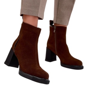 Botine din piele naturala BELINA Brown - Img 3