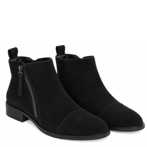 Botine din piele naturala SOL Black