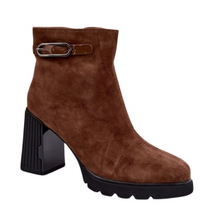 Botine din piele naturala TANIA Camel