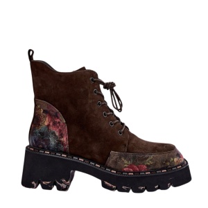 Botine din piele naturala TAPIS Brown