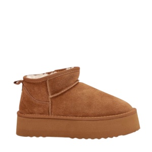 Cizme mini imblanite din piele naturala ADA Camel