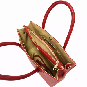 Geanta din piele naturala GERTRUDE Red - Img 3