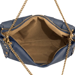 Geanta din piele naturala LILIA Blue - Img 3
