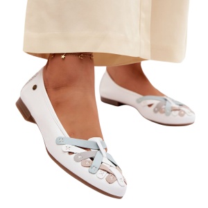 Pantofi din piele naturala ZULEMA White - Img 2