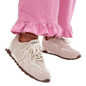 Pantofi sport din piele naturala LINDA Grey - Img 2