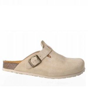 Saboti din piele naturala BELGIA Beige
