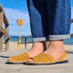Sandale din piele AVARCA NUBUCK Camel - Img 2