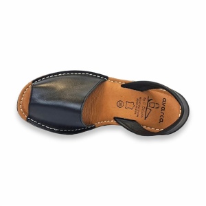 Sandale din piele AVARCA WEDGE Black - Img 4
