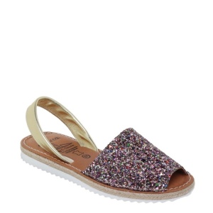 Sandale din piele naturala AVARCA High Glitter - Img 2