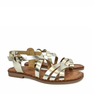 Sandale din piele naturala EVA Gold