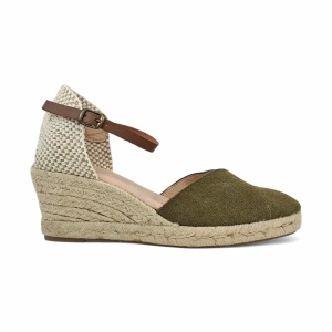 Sandale din piele naturala NIRVANA Khaki - Img 2