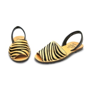 Sandale din piele pony, AVARCA Zebra Brown - Img 4