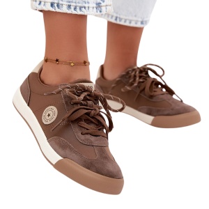 Sneakersi din piele naturala AMPARO Brown - Img 2