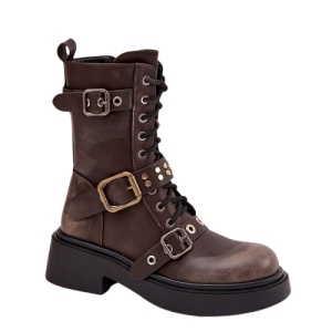 Bocanci din piele ecologica MARNA Brown