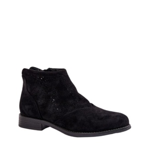 Botine din piele ecologica MIRAY Black