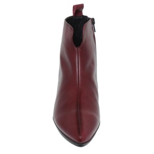 Botine din piele naturala CLARA Burgundy - Img 3