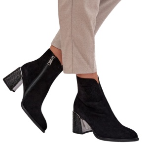 Botine din piele naturala COSMINA Black - Img 2