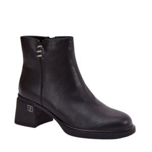Botine din piele naturala DALMA Black