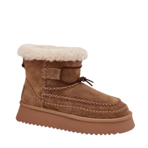 Cizme imblanite din piele naturala BOROKA Beige