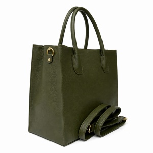 Geanta din piele naturala GERTRUDE Khaki - Img 2