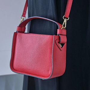 Geanta din piele naturala ROSIA Red - Img 3