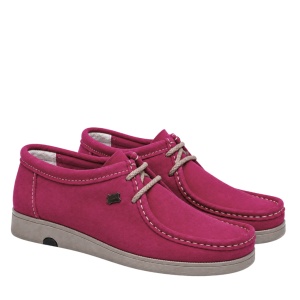 Mocasini din piele intoarsa SAFARI Fucsia