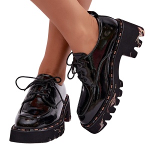 Pantofi din piele naturala BEGONA Black - Img 3