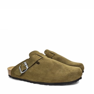 Saboti din piele naturala CORDOBA Khaki