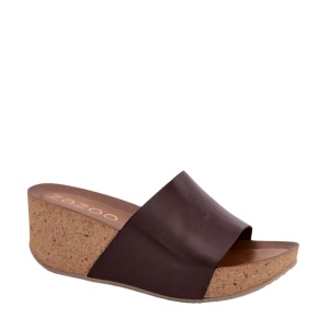Saboti din piele naturala GALA Brown